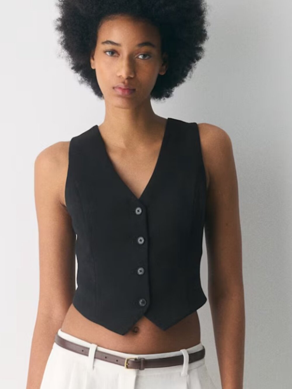 Aritzia Pacino Crepette Black Vest Size 4